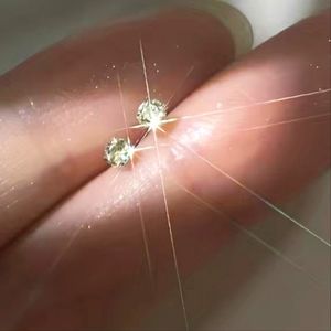 #U17 New Silver Small Earrings Crystal Studs